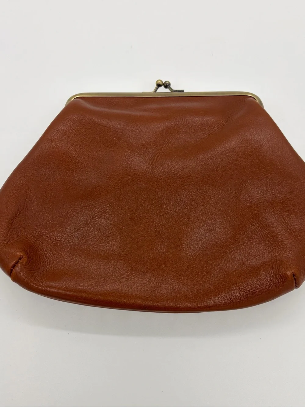 Patricia Nash Chestnut Kiss-Lock Leather Clutch